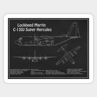 C-130 Hercules - Airplane Blueprint -  PD Sticker